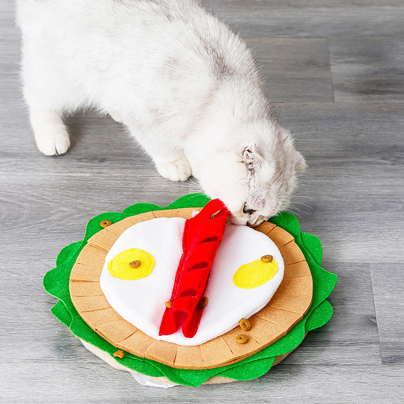 Pet Dog Snuffle Mat Pet Sniffing Training Toy Thin Burrito Design Blanket Fleece Pads Dog Mat Relieve Stress Dog Play Puzzle Toy
